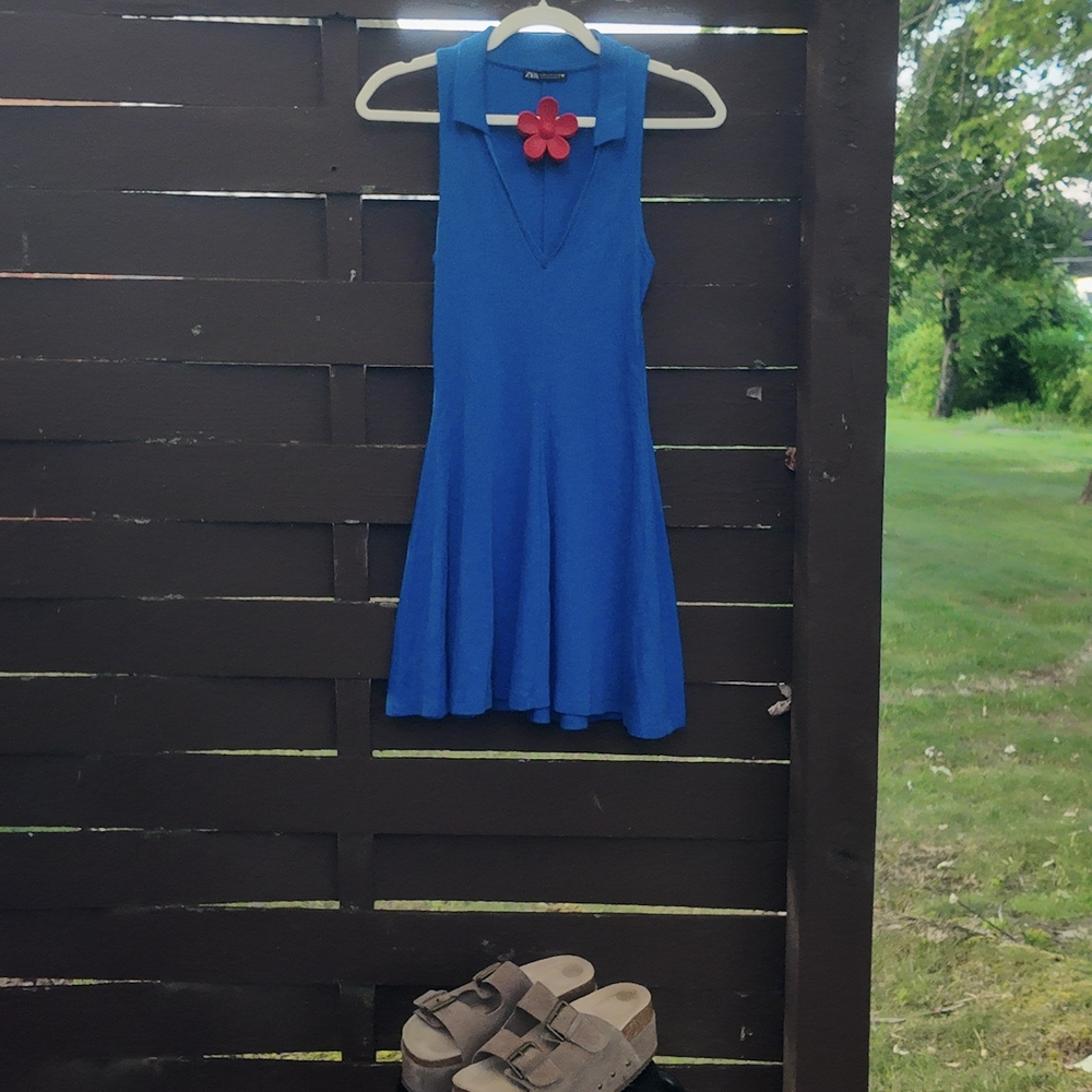 Zara Vibrant Blue Knit Top